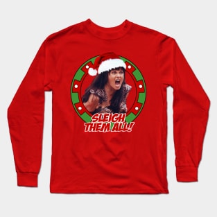 Xena Sleigh Them All Chakram Long Sleeve T-Shirt